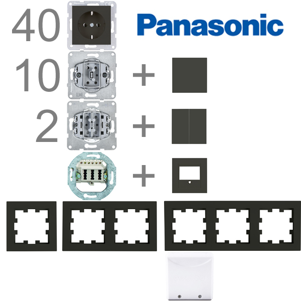 Karre Plus 55 1-Familienhaus Paket anthrazit Panasonic