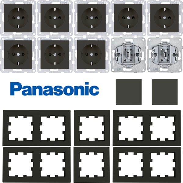 Karre Plus 55 Spar-Set anthrazit Panasonic
