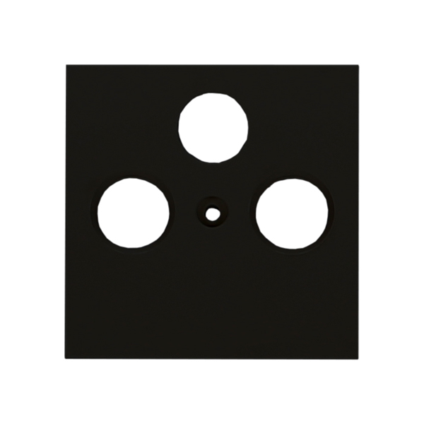 Karre Plus 55 Zentralscheibe Antennendose 3-Loch schwarz Panasonic