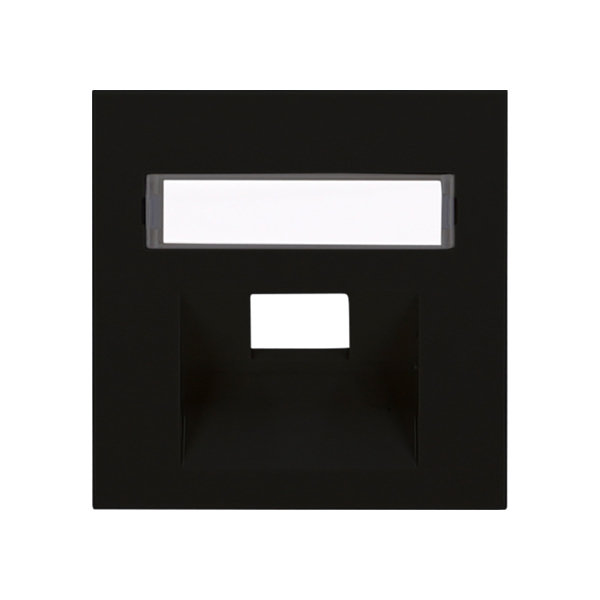 Karre Plus 55 Zentralscheibe 1x UAE mit Schriftfeld schwarz Panasonic