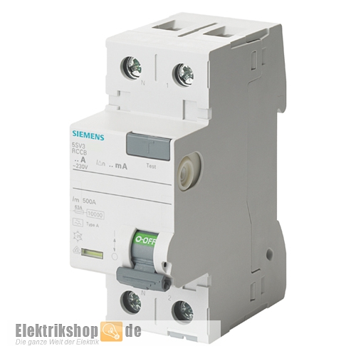 FI-Schutzschalter 25A 30mA 2-polig 5SV3312-6 SIEMENS