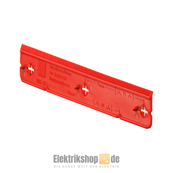 Schablone Norm-Kombinationsabstand 71/91mm 1085-99 Kaiser