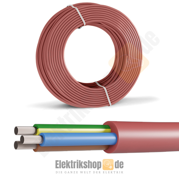 50m Ring SIHF-J 3x2,5 mm&sup2; Silikon Schlauchleitung