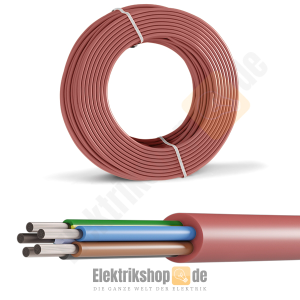 100m Ring SIHF-J 5x1,5 mm&sup2; Silikon Schlauchleitung