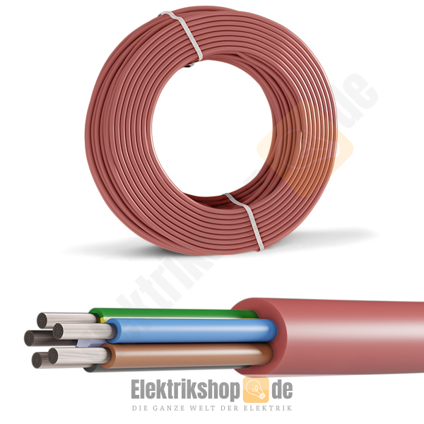 50m Ring SIHF-J 5x2,5 mm&sup2; Silikon Schlauchleitung