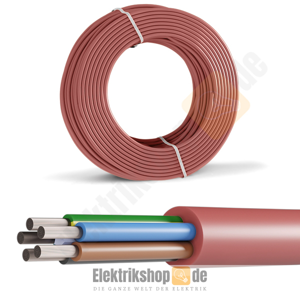 50m Ring SIHF-J 5x4 mm&sup2; Silikon Schlauchleitung