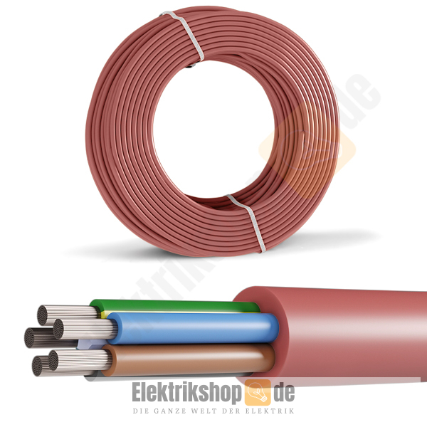 50m Ring SIHF-J 5x6 mm&sup2; Silikon Schlauchleitung