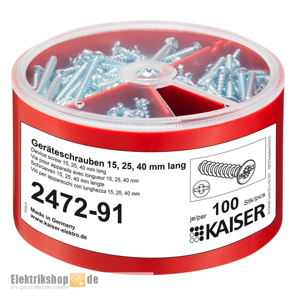 Kaiser Schrauben-Box 2472-91 mit Geräteschrauben