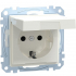 Steckdose mit Klappdeckel IP44 polarweiß MEG2314-0319 Merten