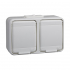AP-Steckdose 2-fach waag. IP44 AQUA-Top reinweiß 445404 ELSO AP-Steckdose 2-fach waag. IP44 AQUA-Top reinweiß 445404 ELSO