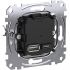 USB Ladestation-Einsatz Typ A/C 7,5/45W MEG4366-0120 Merten