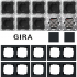 Spar-Set schwarz matt System 55 Gira
