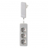 Schuko-Steckdosenleiste Flachstecker weiß SMART PLUG 933.015 Bachmann