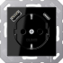 Schuko-Steckdose mit USB Typ AC schwarz gl A 1520-15 CA SW Jung Schuko-Steckdose mit USB Typ AC schwarz gl A 1520-15 CA SW Jung