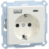 Steckdose mit USB A/C polarweiß gl MEG2367-0319 Merten