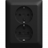 Balance SI Doppelsteckdose schwarz matt 202 EUJ-915 Busch-Jaeger