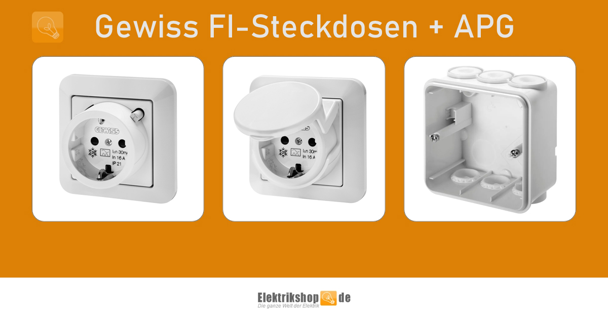 Gewiss FI-Steckdosen