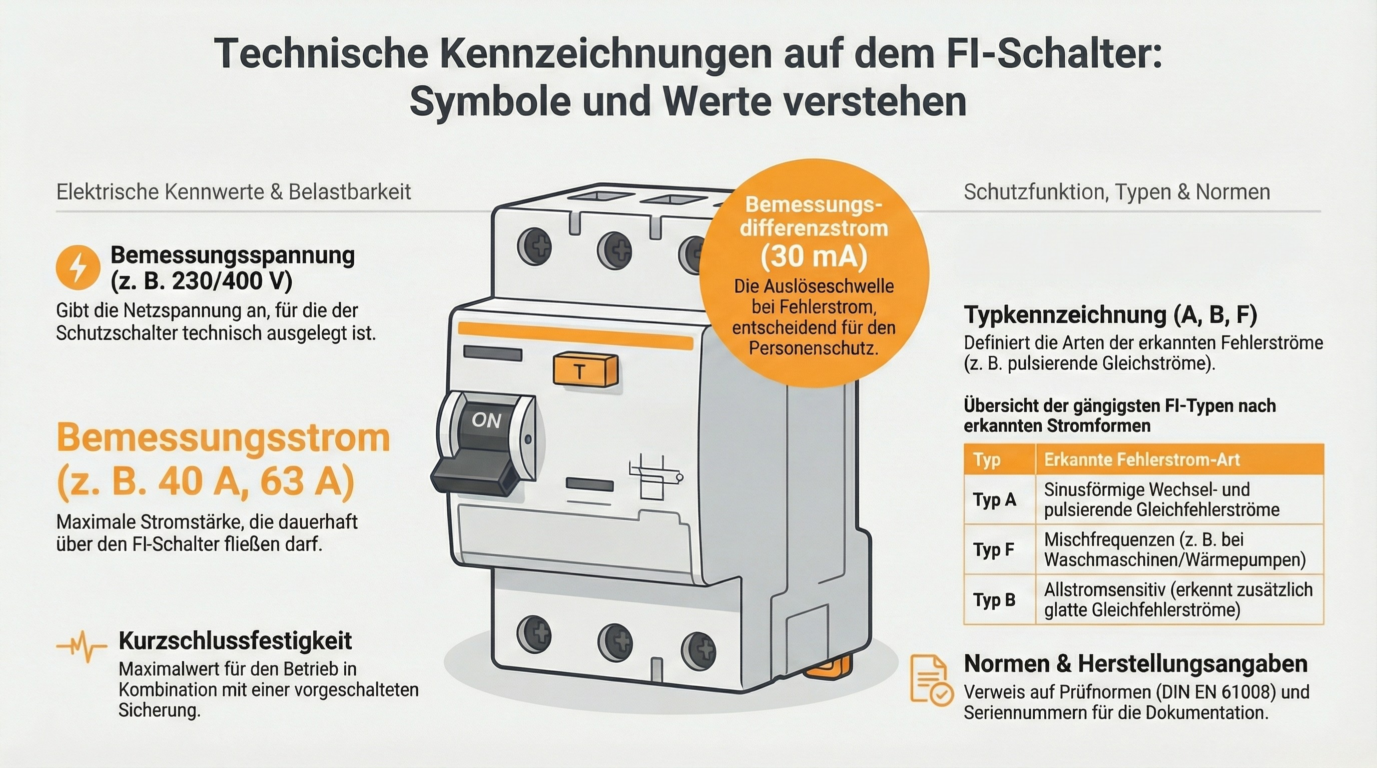 FI-Schutzschalter für die Elektroinstallation